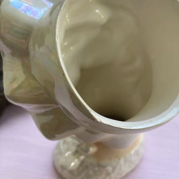 Elegant Vintage Lady Head Vase with Hat - Picture 9 of 10